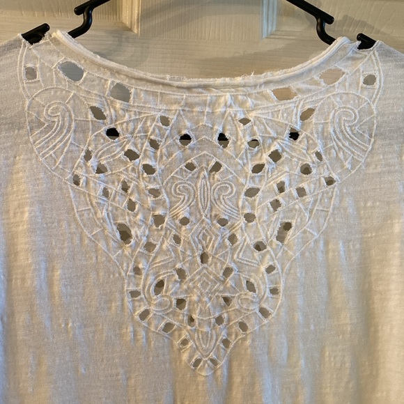 Free People White Embellished Fitted Longsleeve Blouse - Picture 11 of 15
